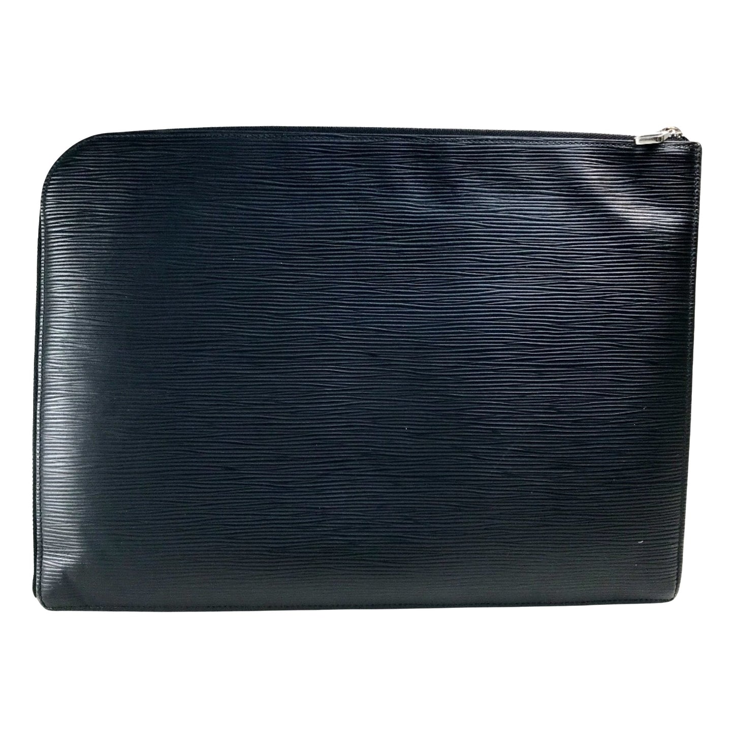 Louis Vuitton Pochette Jour Black Leather Clutch Bag