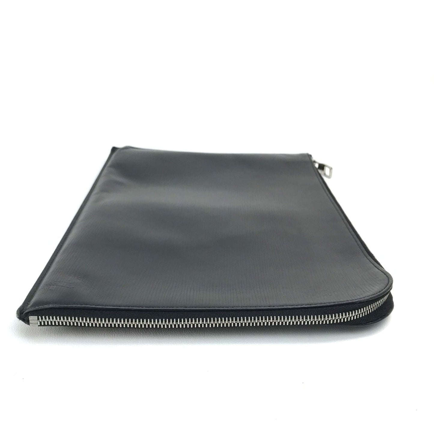 Louis Vuitton Pochette Jour Black Leather Clutch Bag