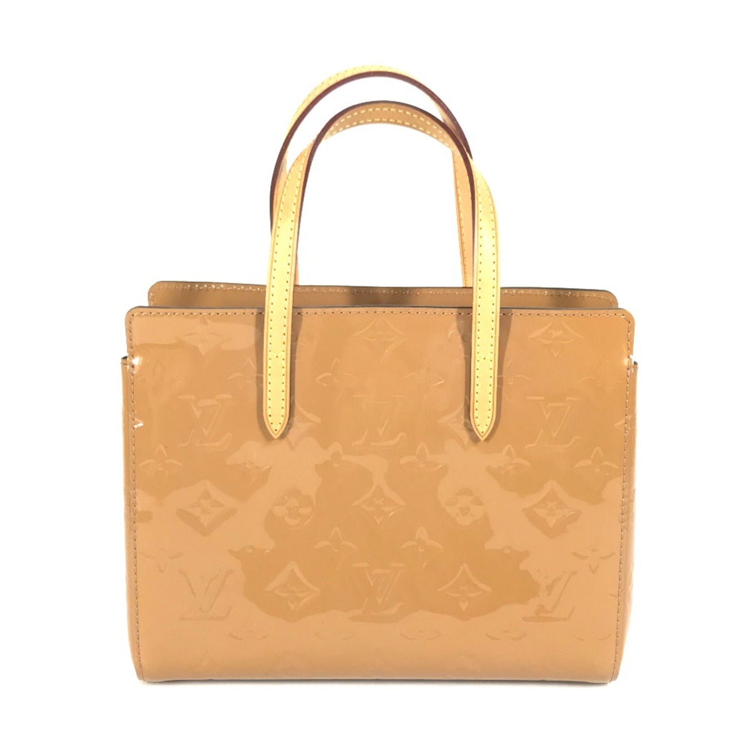 Louis Vuitton Monogram Beige Patent Leather Tote Bag