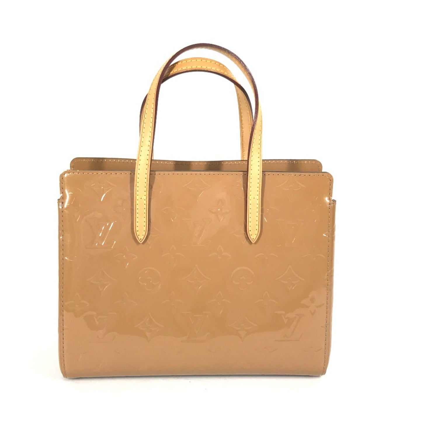 Louis Vuitton Monogram Beige Patent Leather Tote Bag