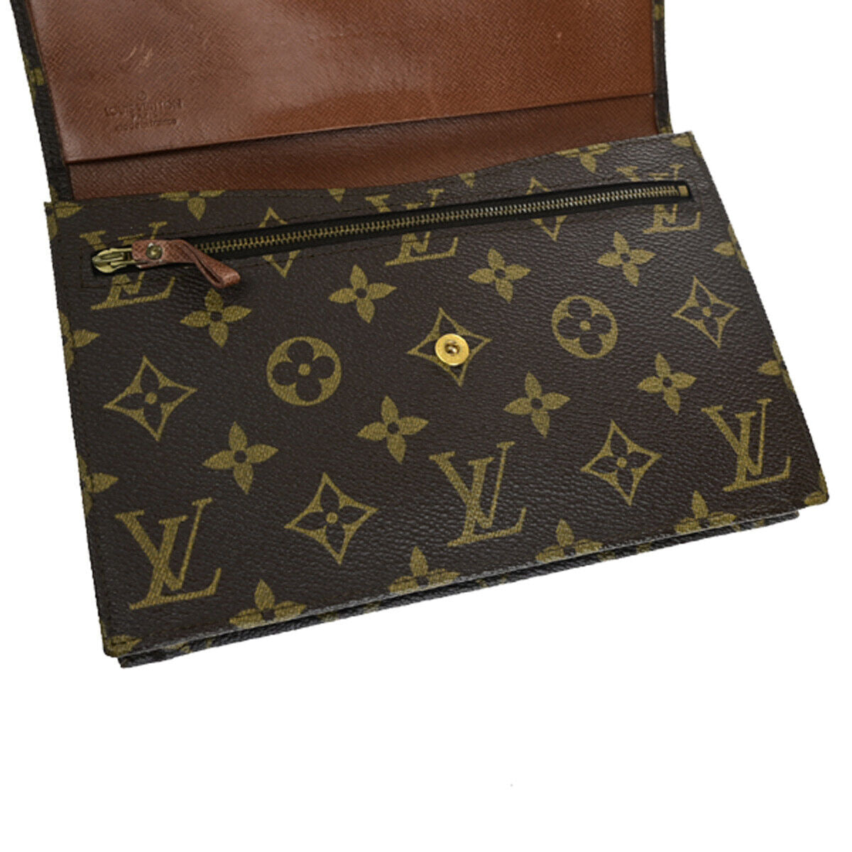 Louis Vuitton Pochette Rabat Brown Canvas Clutch Bag