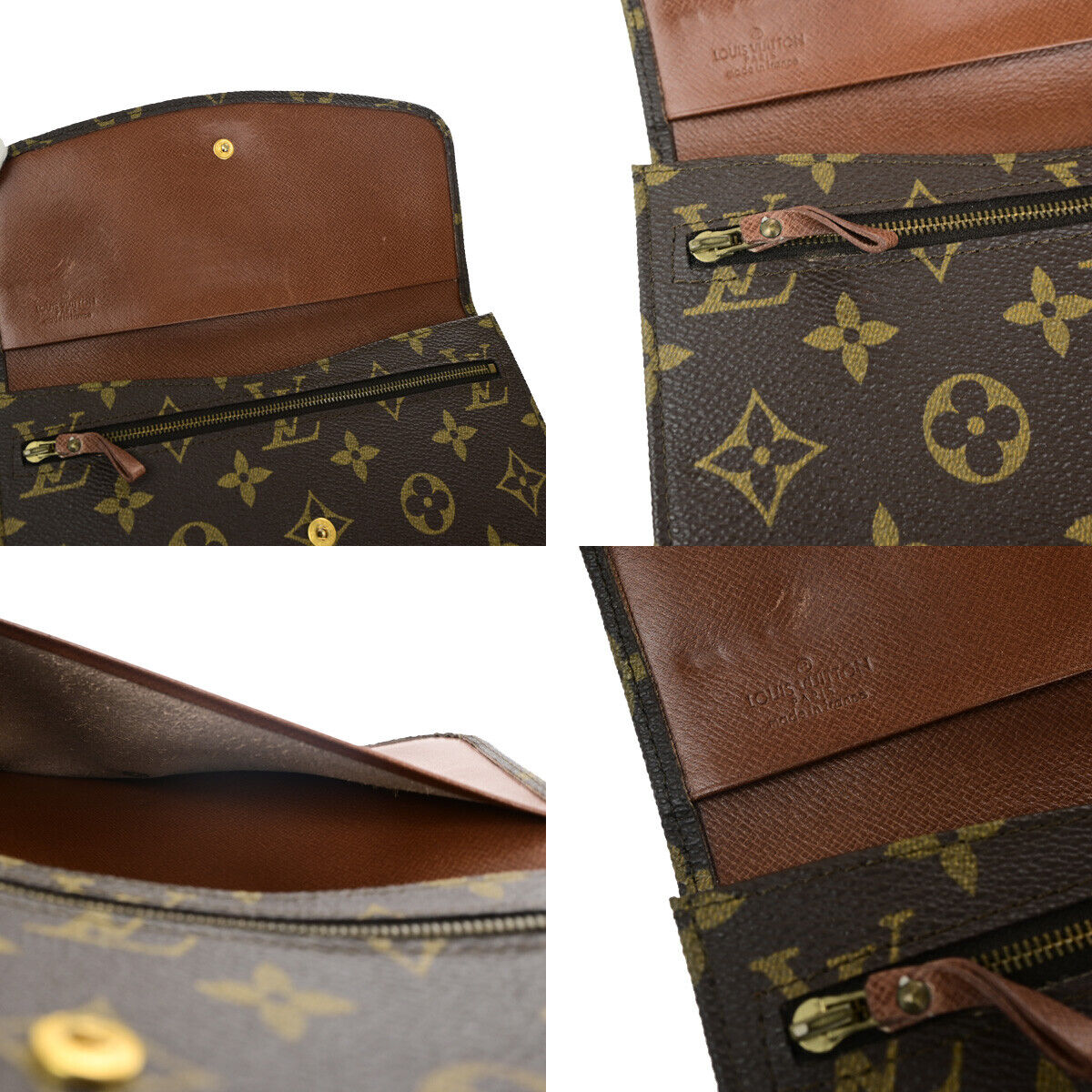 Louis Vuitton Pochette Rabat Brown Canvas Clutch Bag