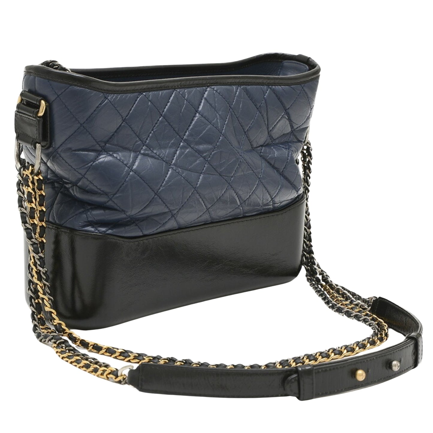 Chanel Gabrielle Black Leather Shoulder Bag