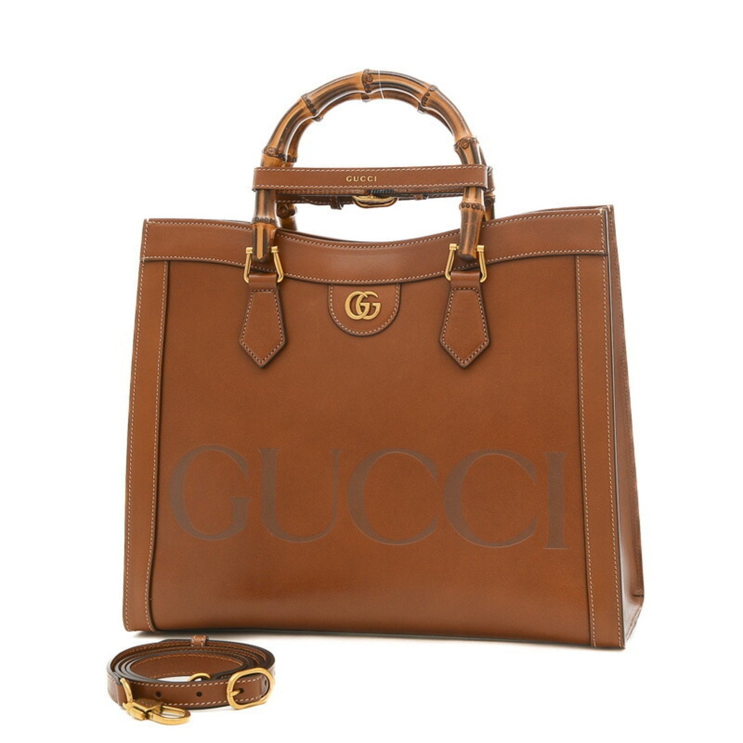 Gucci Diana Brown Leather Hand Bag