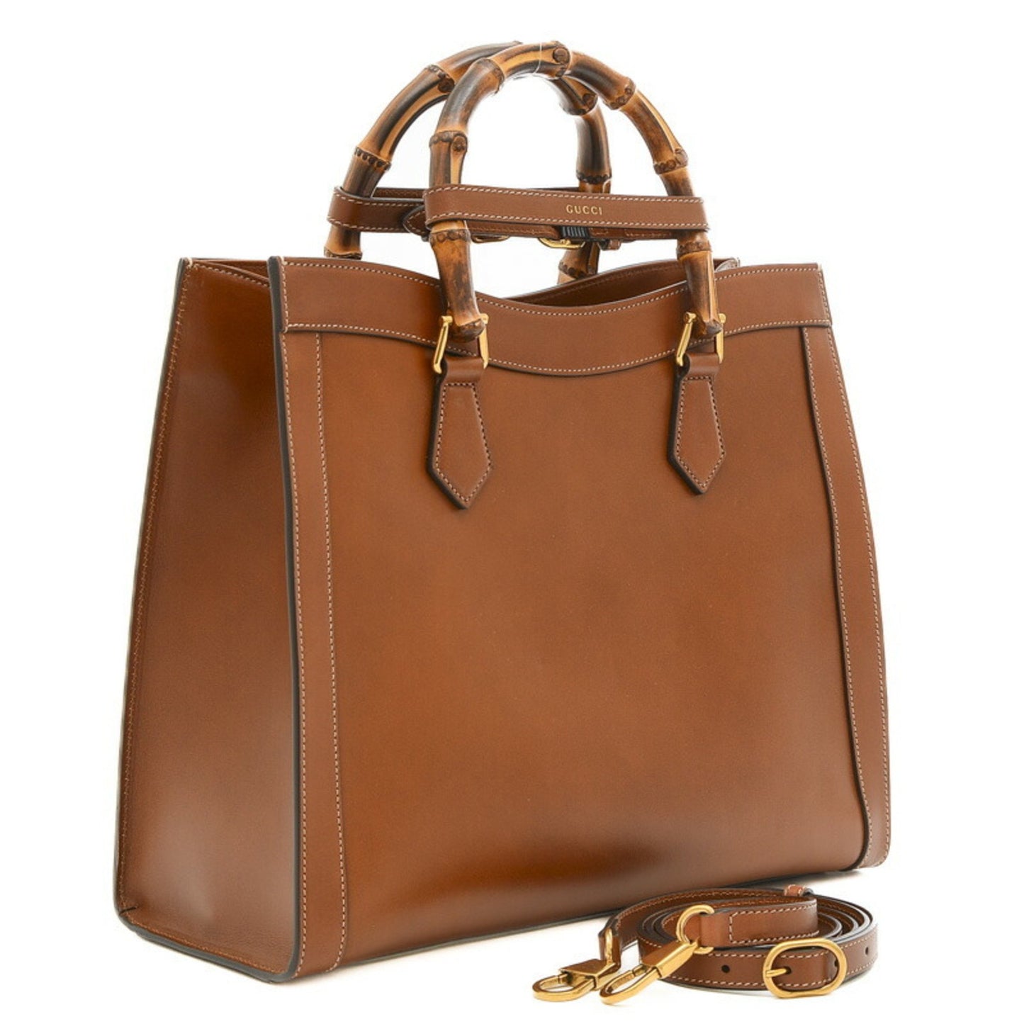 Gucci Diana Brown Leather Hand Bag