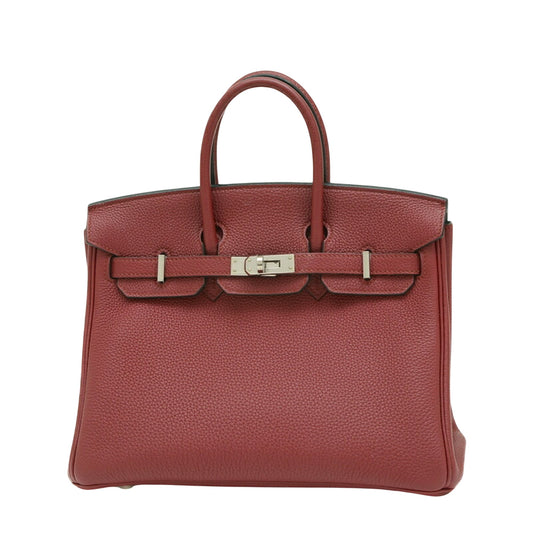 Hermès Birkin 25 Burgundy Leather Hand Bag