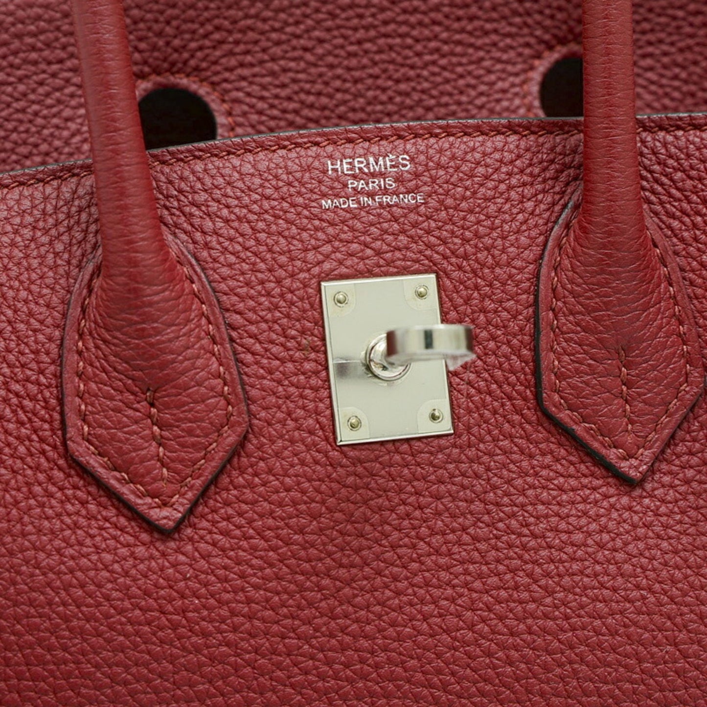 Hermès Birkin 25 Burgundy Leather Hand Bag