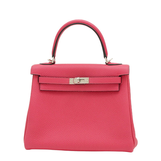 Hermès Kelly 25 Pink Leather Hand Bag