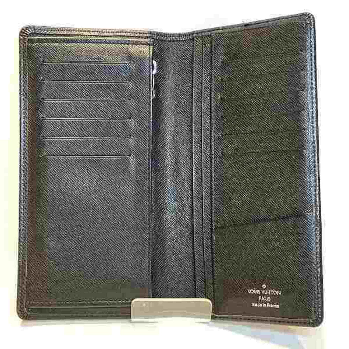 Louis Vuitton Portefeuille Brazza Black Leather Wallet Accessories