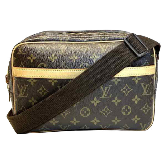 Louis Vuitton Reporter Brown Canvas Shoulder Bag