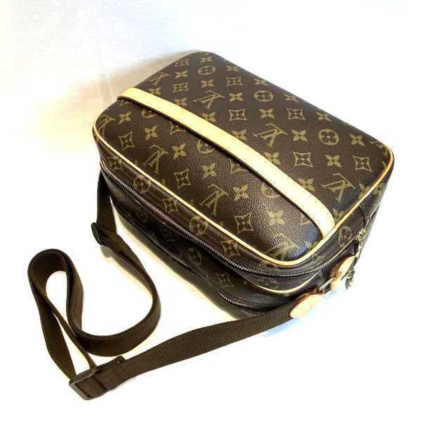 Louis Vuitton Reporter Brown Canvas Shoulder Bag