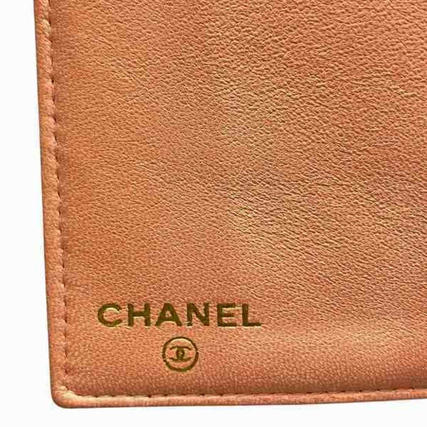 Chanel Logo CC Orange Leather Wallet Accessories