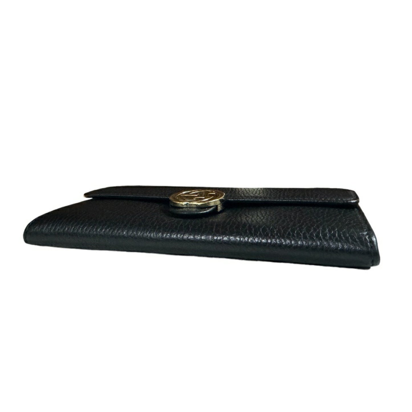 Gucci Interlocking G Black Leather Wallet Accessories