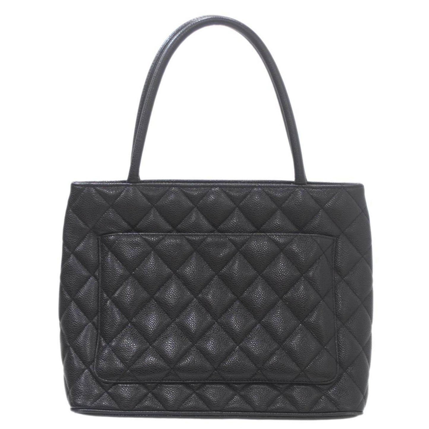 Chanel Medaillon Black Leather Tote Bag