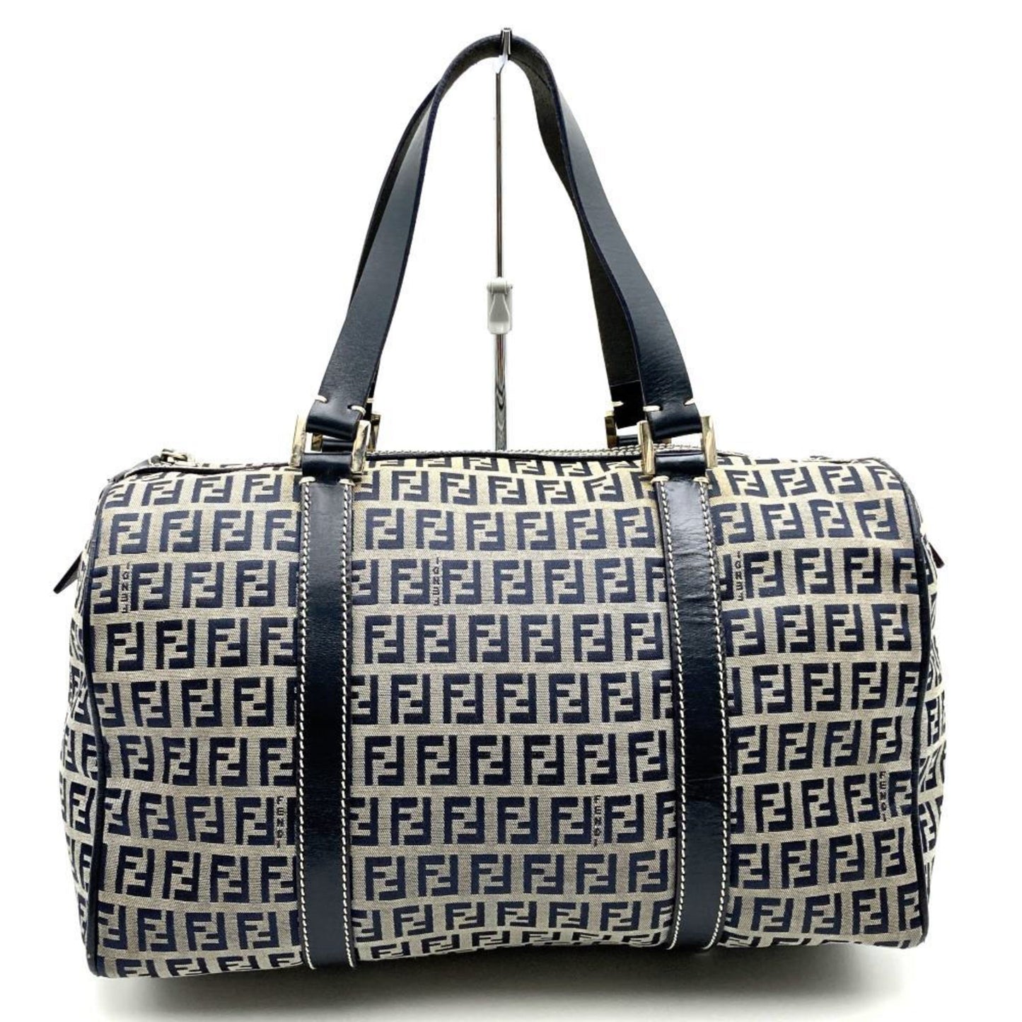 Fendi Zucchino Navy Canvas Travel Bag