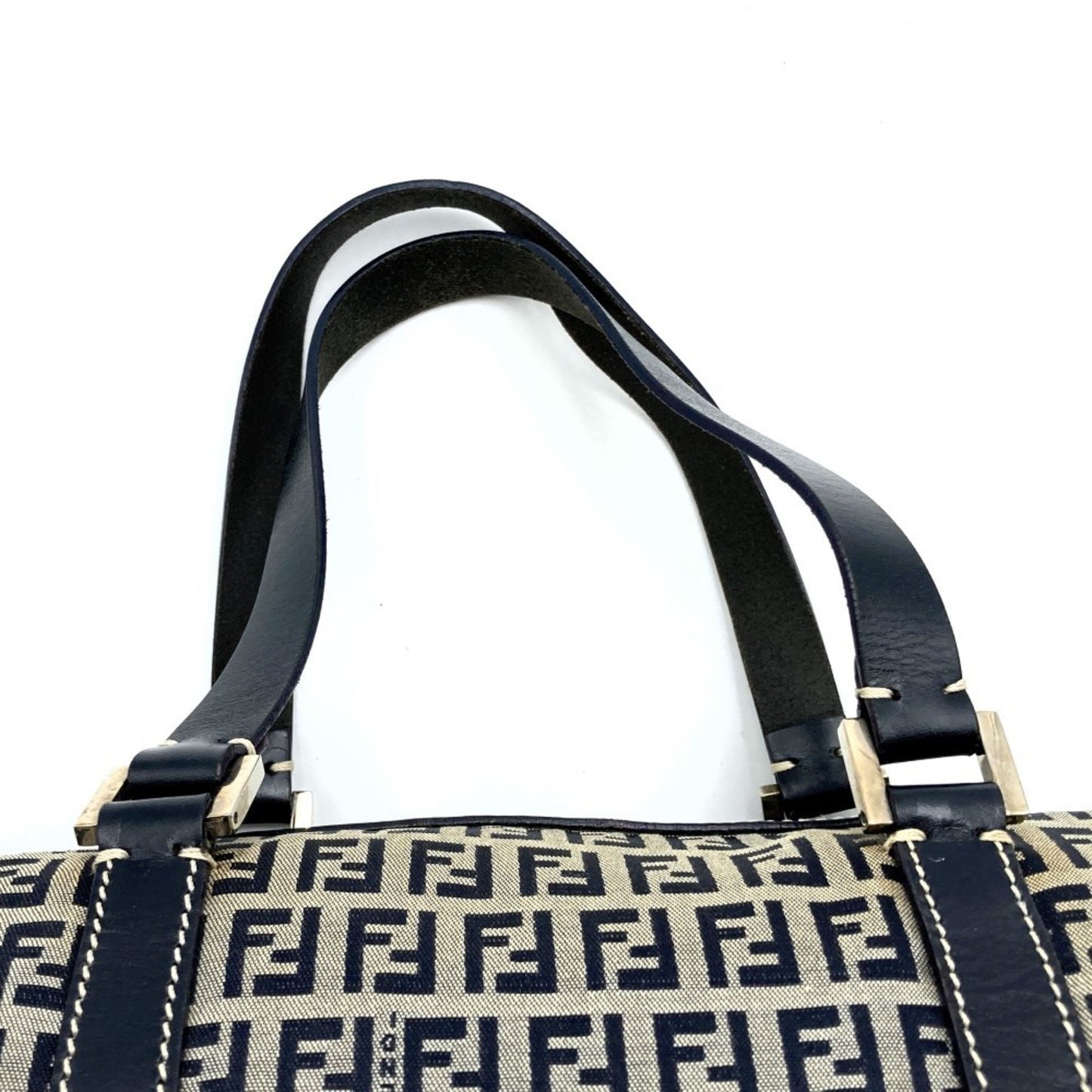 Fendi Zucchino Navy Canvas Travel Bag