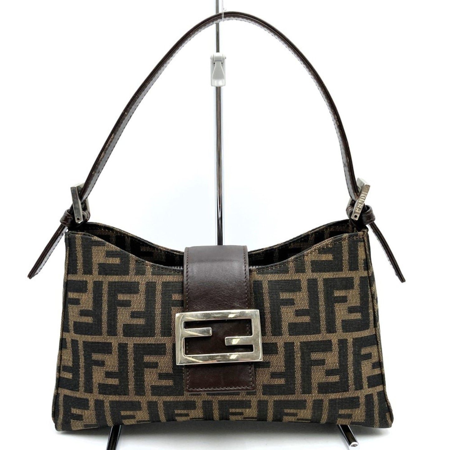 Fendi Zucca Brown Canvas Hand Bag