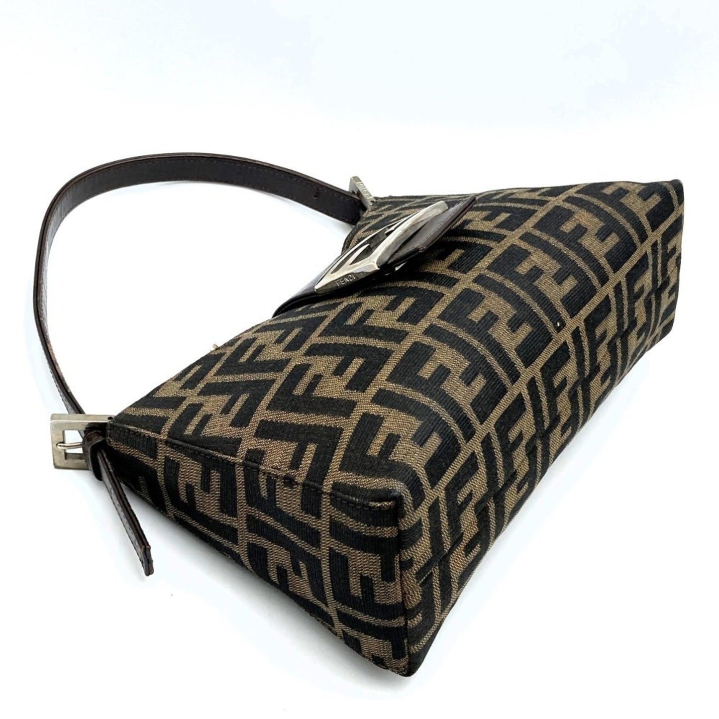 Fendi Zucca Brown Canvas Hand Bag