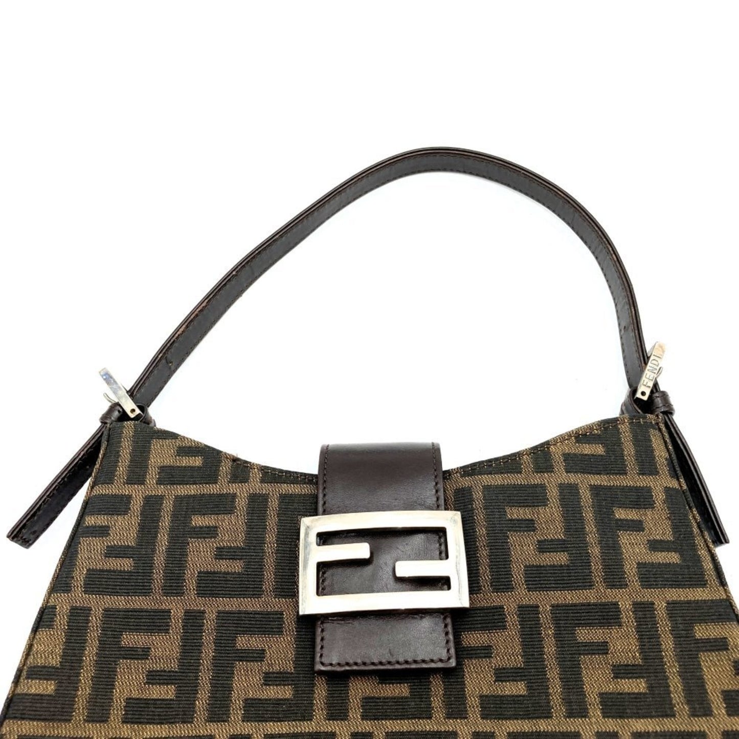 Fendi Zucca Brown Canvas Hand Bag