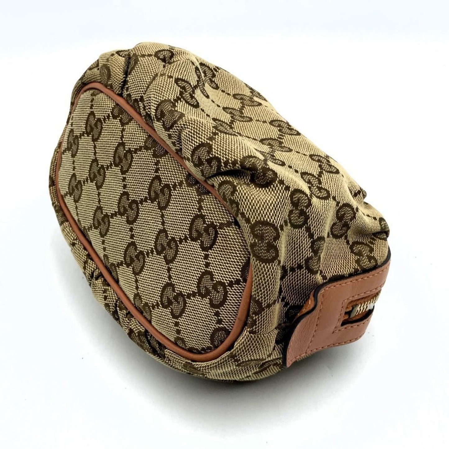 Gucci Bamboo Brown Canvas Clutch Bag