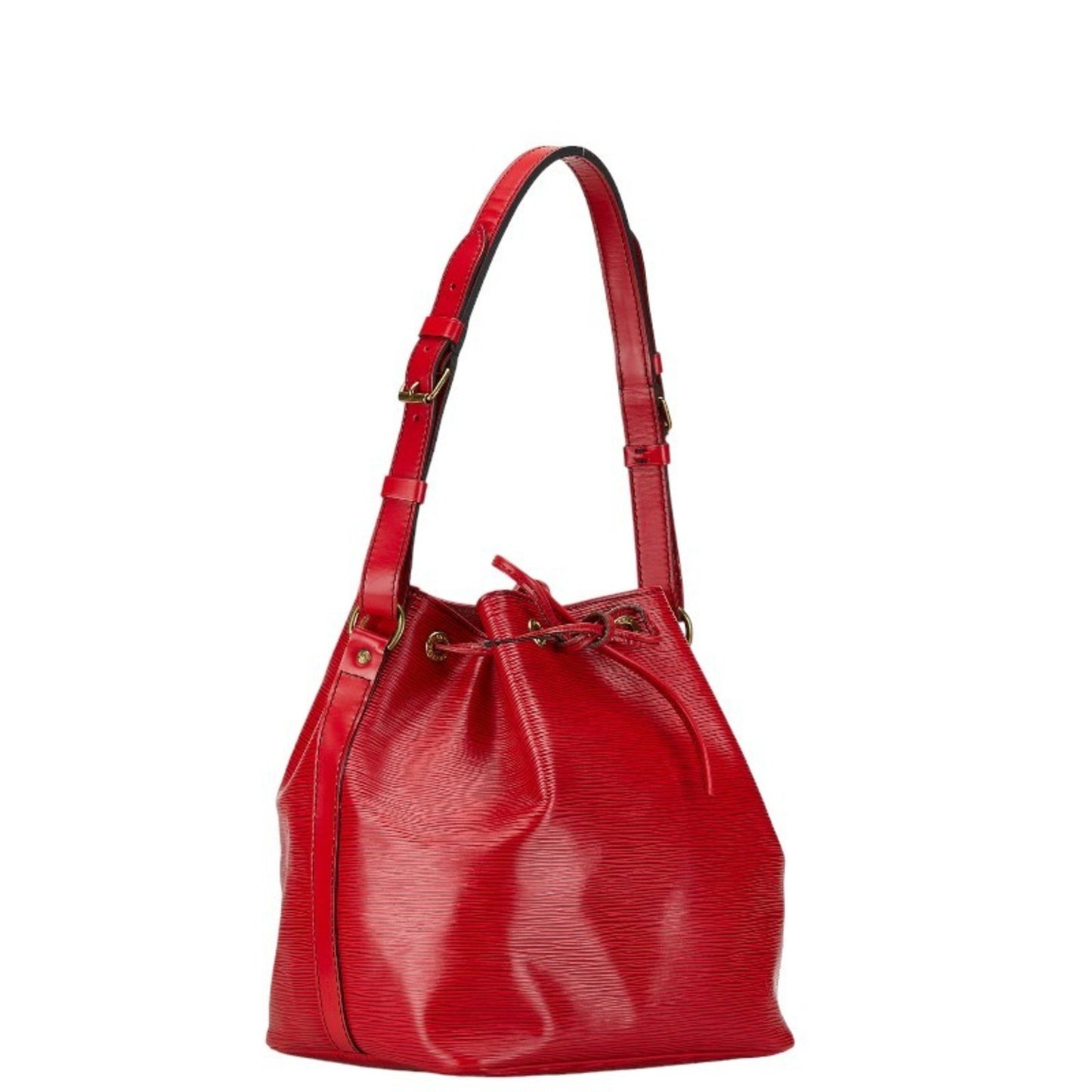 Louis Vuitton Petit Noé Red Leather Shoulder Bag