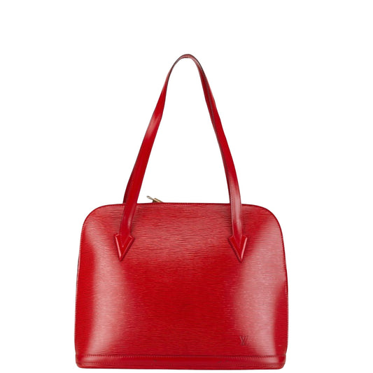 Louis Vuitton Lussac Red Leather Shoulder Bag