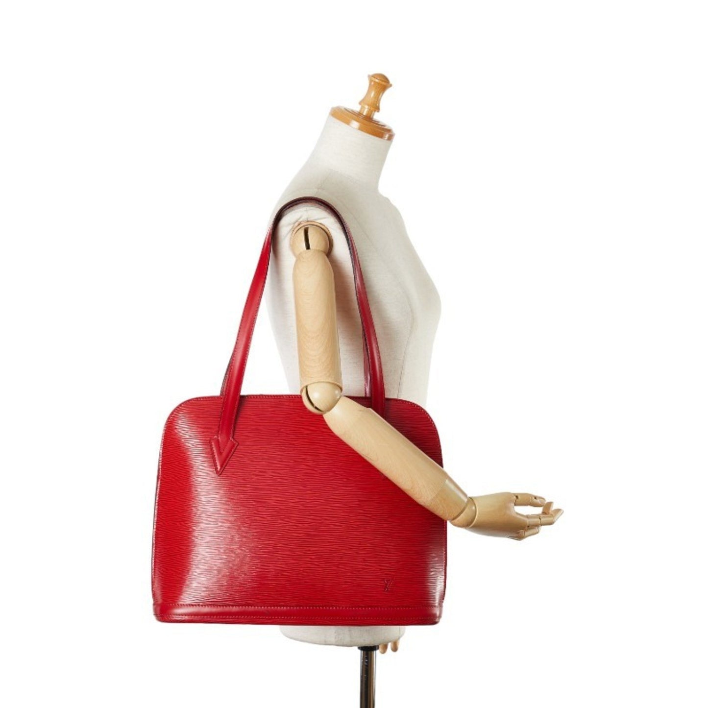 Louis Vuitton Lussac Red Leather Shoulder Bag