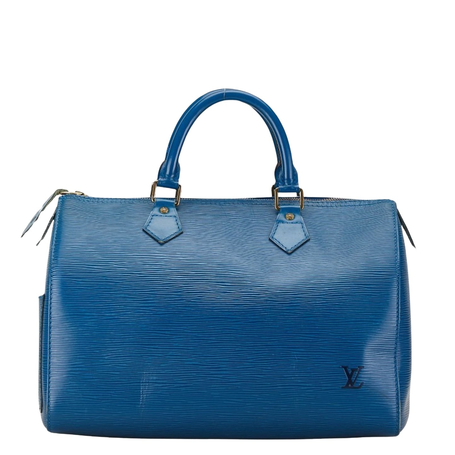 Louis Vuitton Speedy 30 Blue Leather Hand Bag