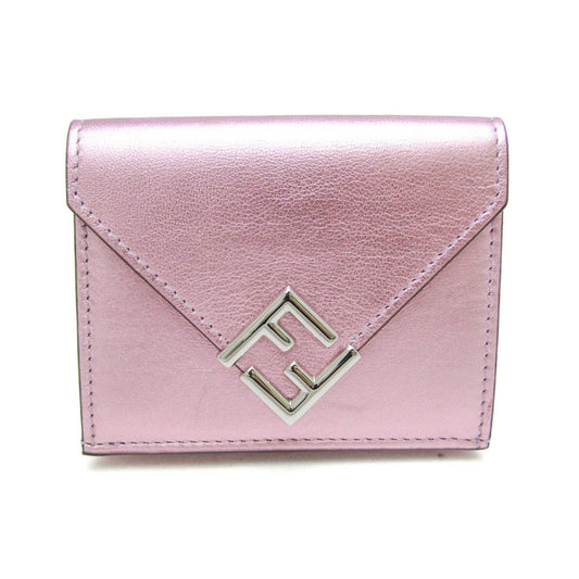 Fendi FF Pink Leather Wallet Accessories