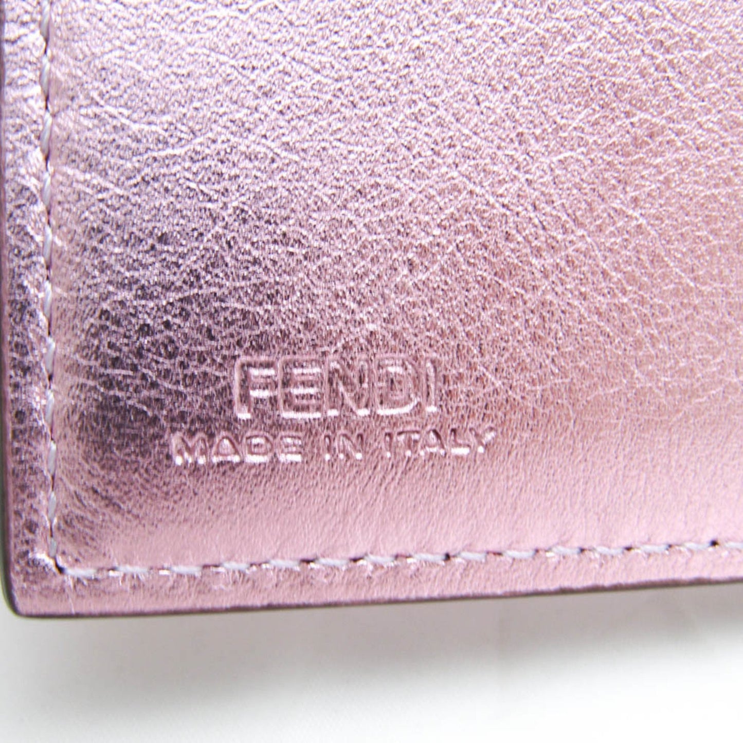 Fendi FF Pink Leather Wallet Accessories