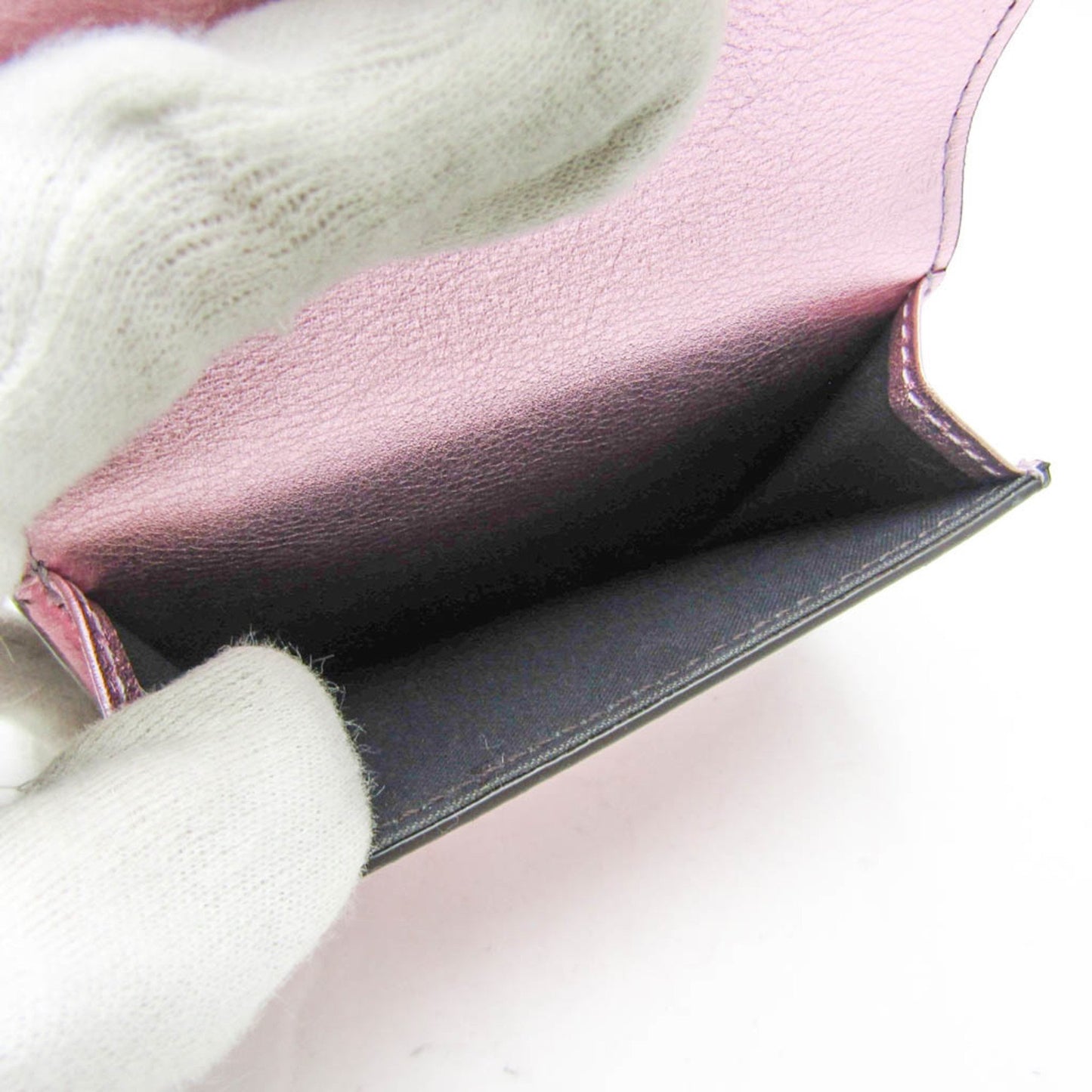 Fendi FF Pink Leather Wallet Accessories