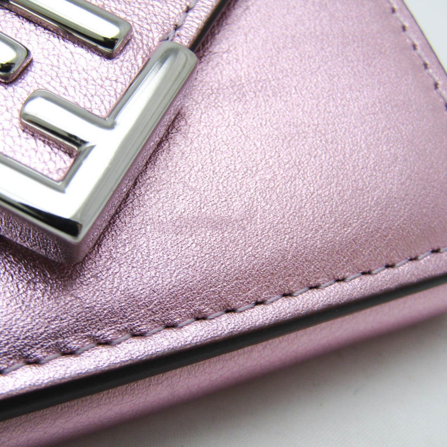 Fendi FF Pink Leather Wallet Accessories