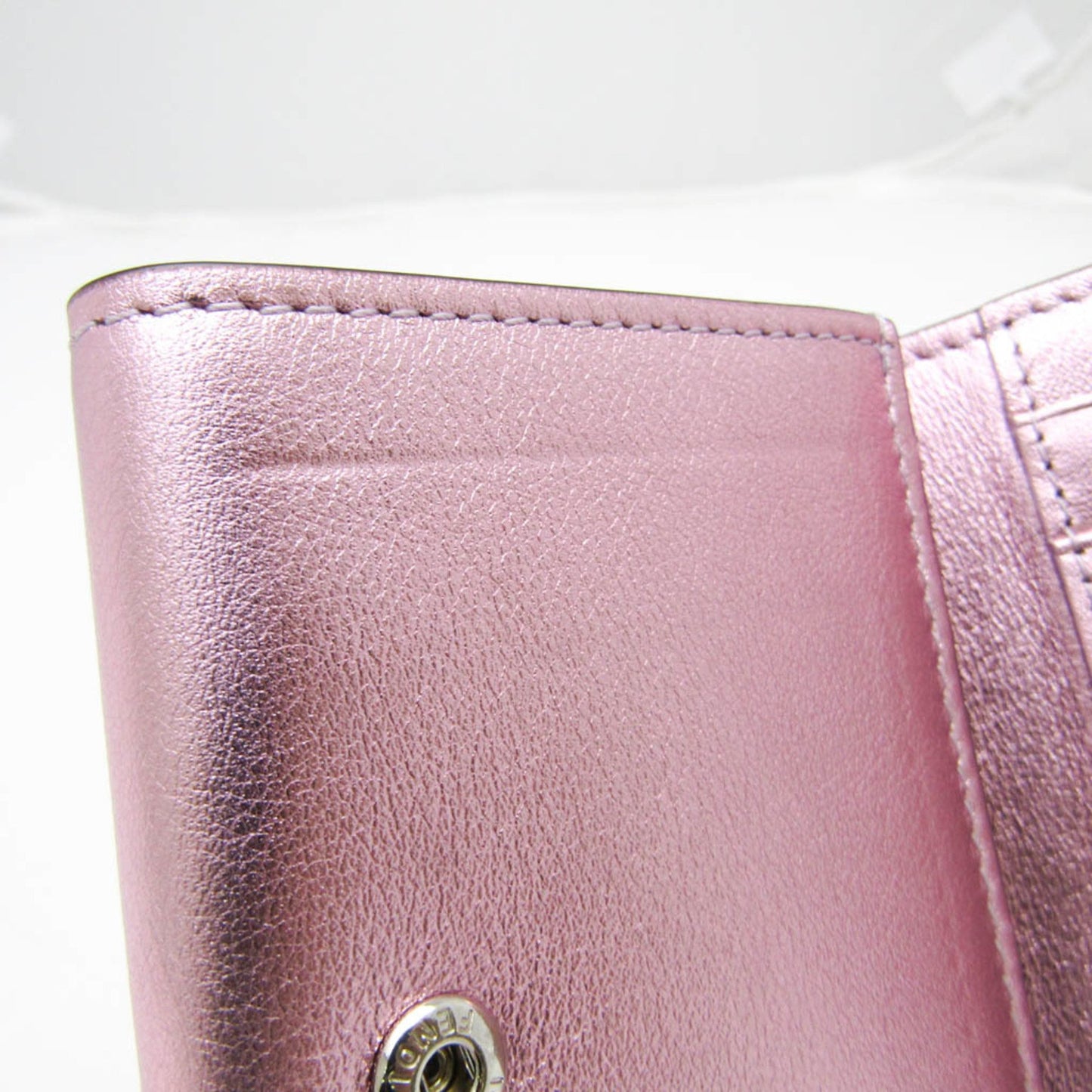 Fendi FF Pink Leather Wallet Accessories