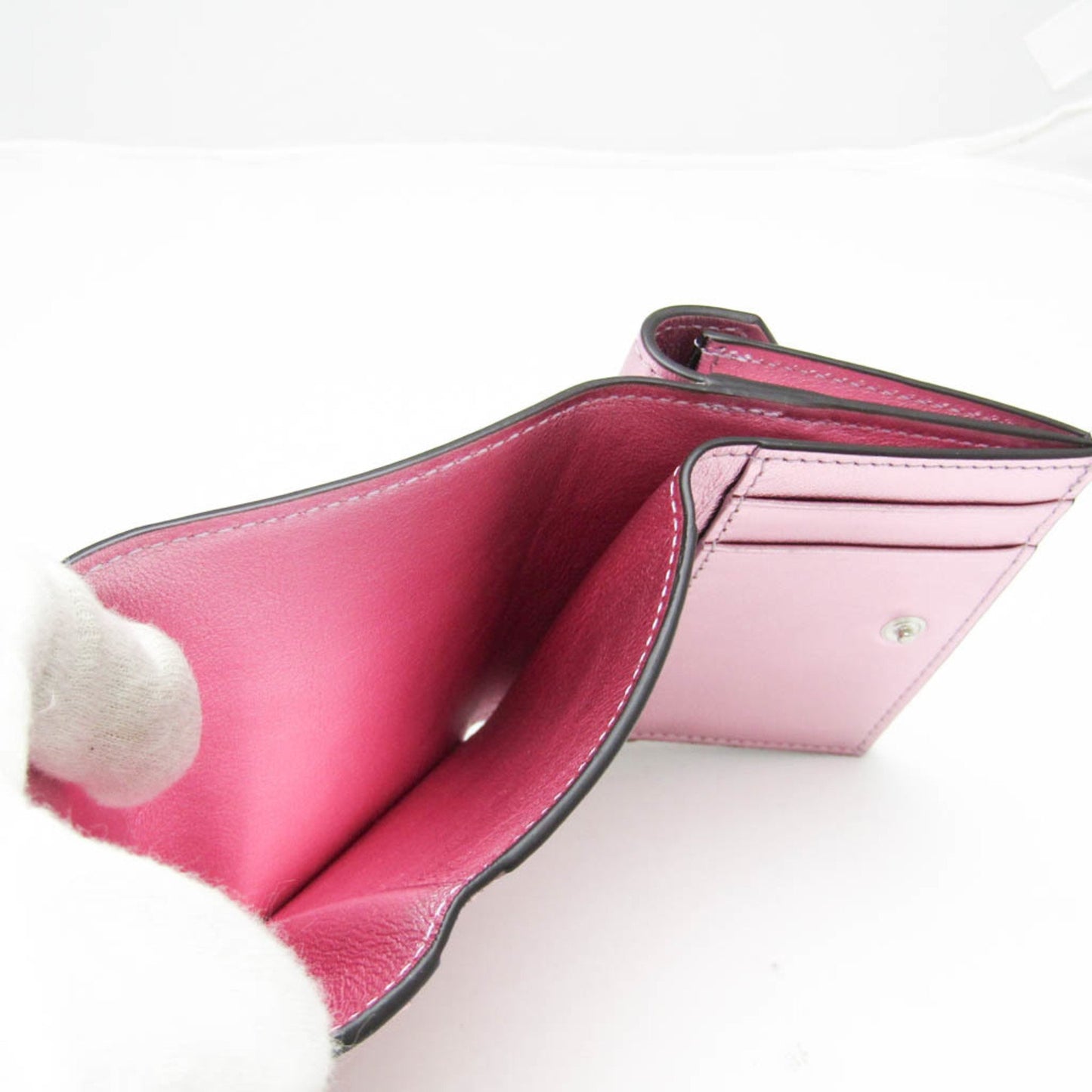 Fendi FF Pink Leather Wallet Accessories