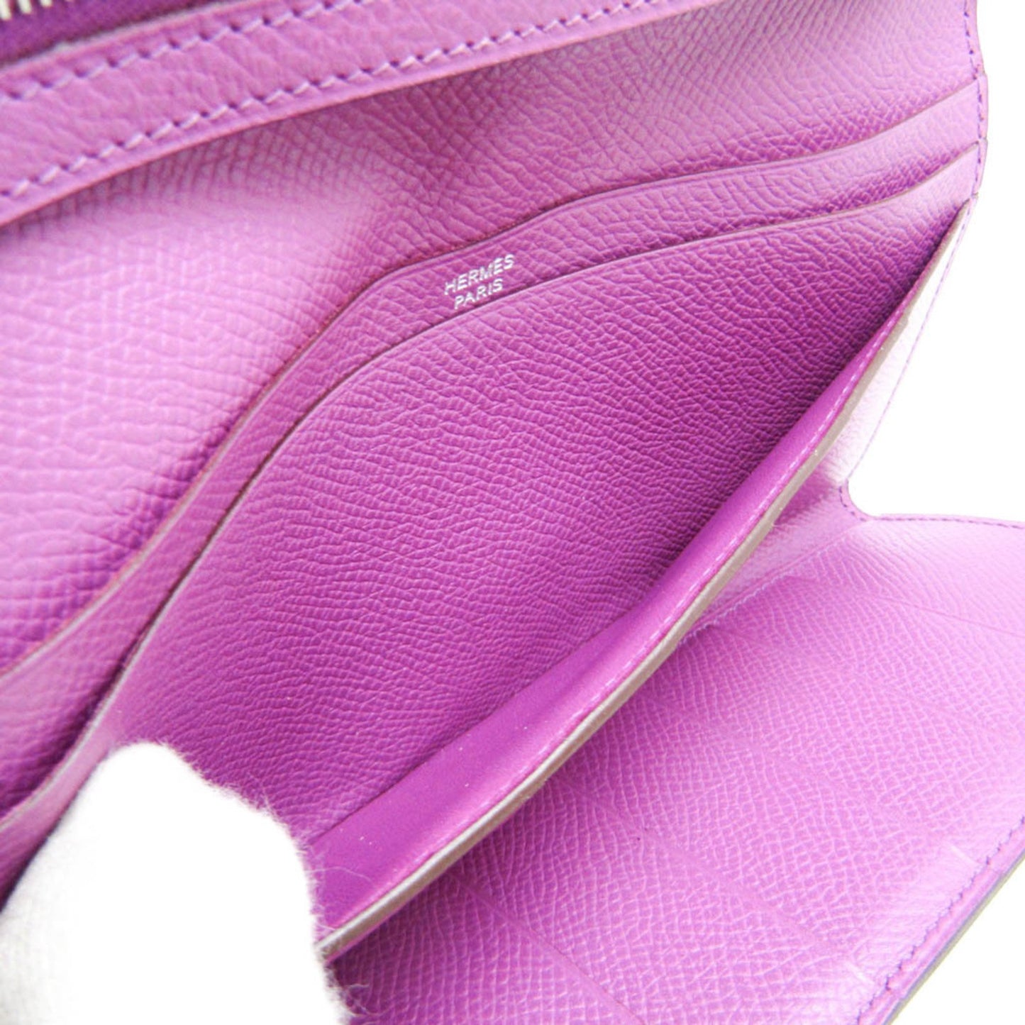 Hermès Béarn Purple Leather Wallet Accessories