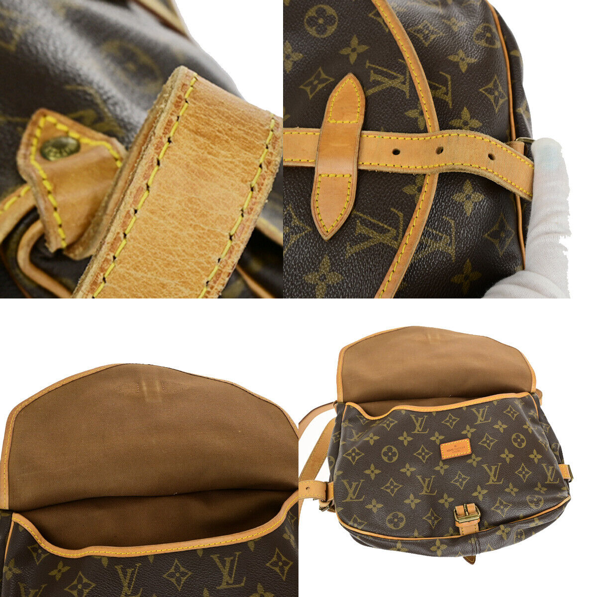 Louis Vuitton Saumur 30 Brown Canvas Shoulder Bag