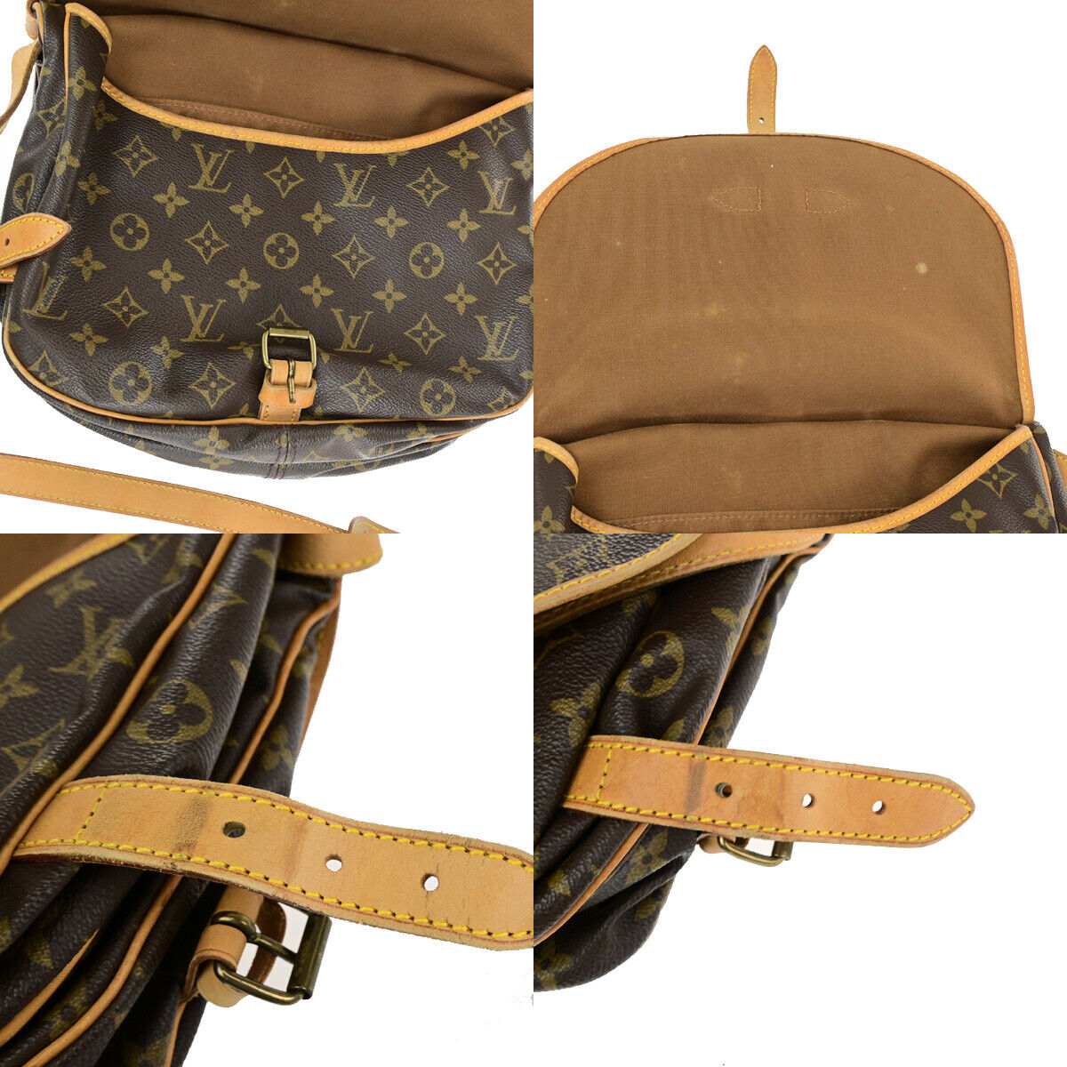 Louis Vuitton Saumur 30 Brown Canvas Shoulder Bag