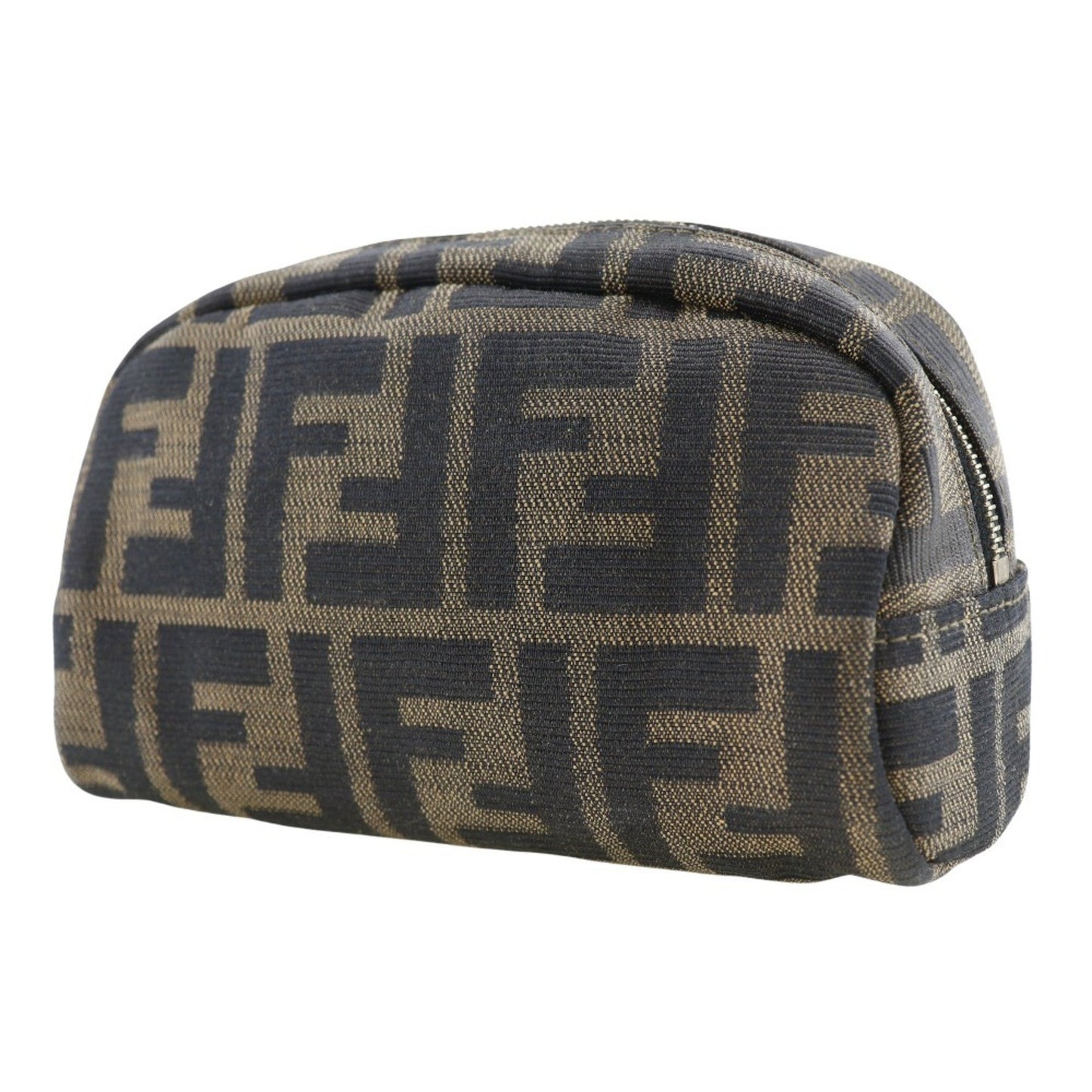 Fendi Zucca Brown Canvas Clutch Bag