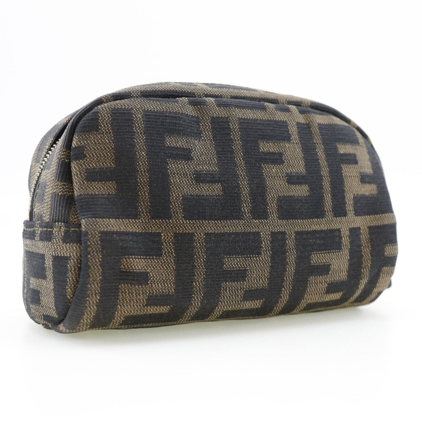 Fendi Zucca Brown Canvas Clutch Bag