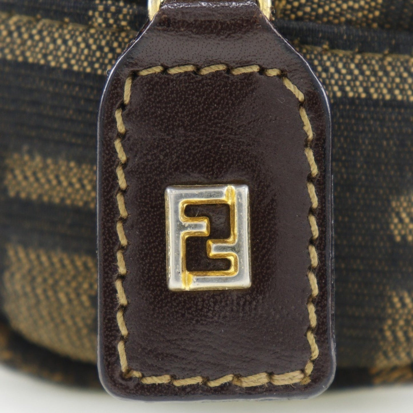 Fendi Zucca Brown Canvas Clutch Bag