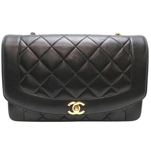 Chanel Diana Black Leather Shoulder Bag