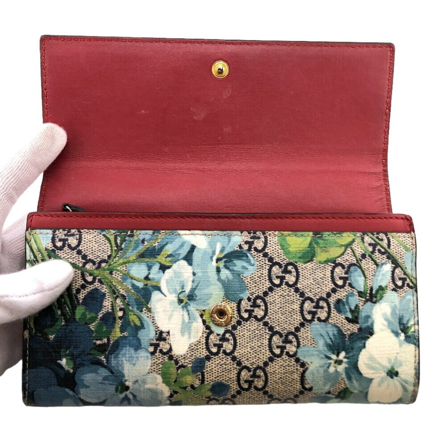 Gucci GG blooms Beige Canvas Wallet Accessories