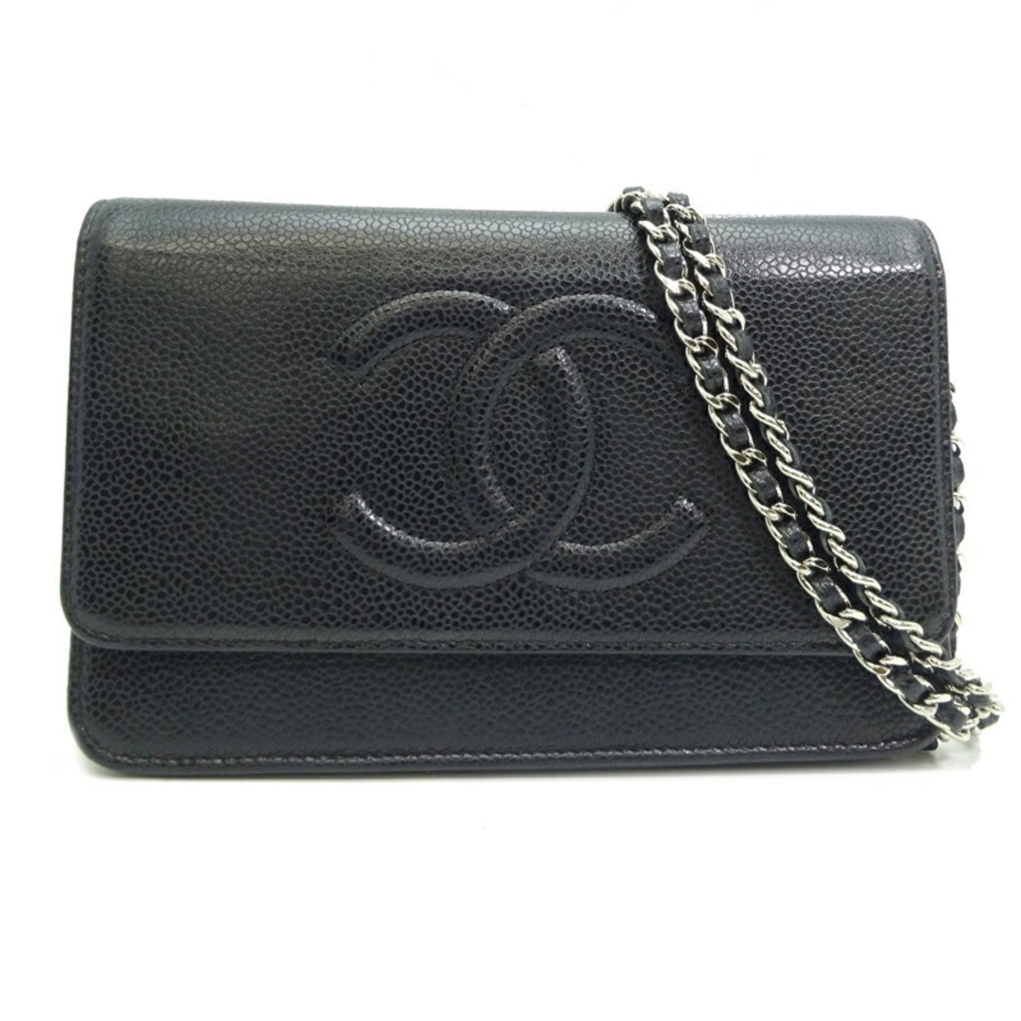 Chanel Coco Mark Black Leather Shoulder Bag