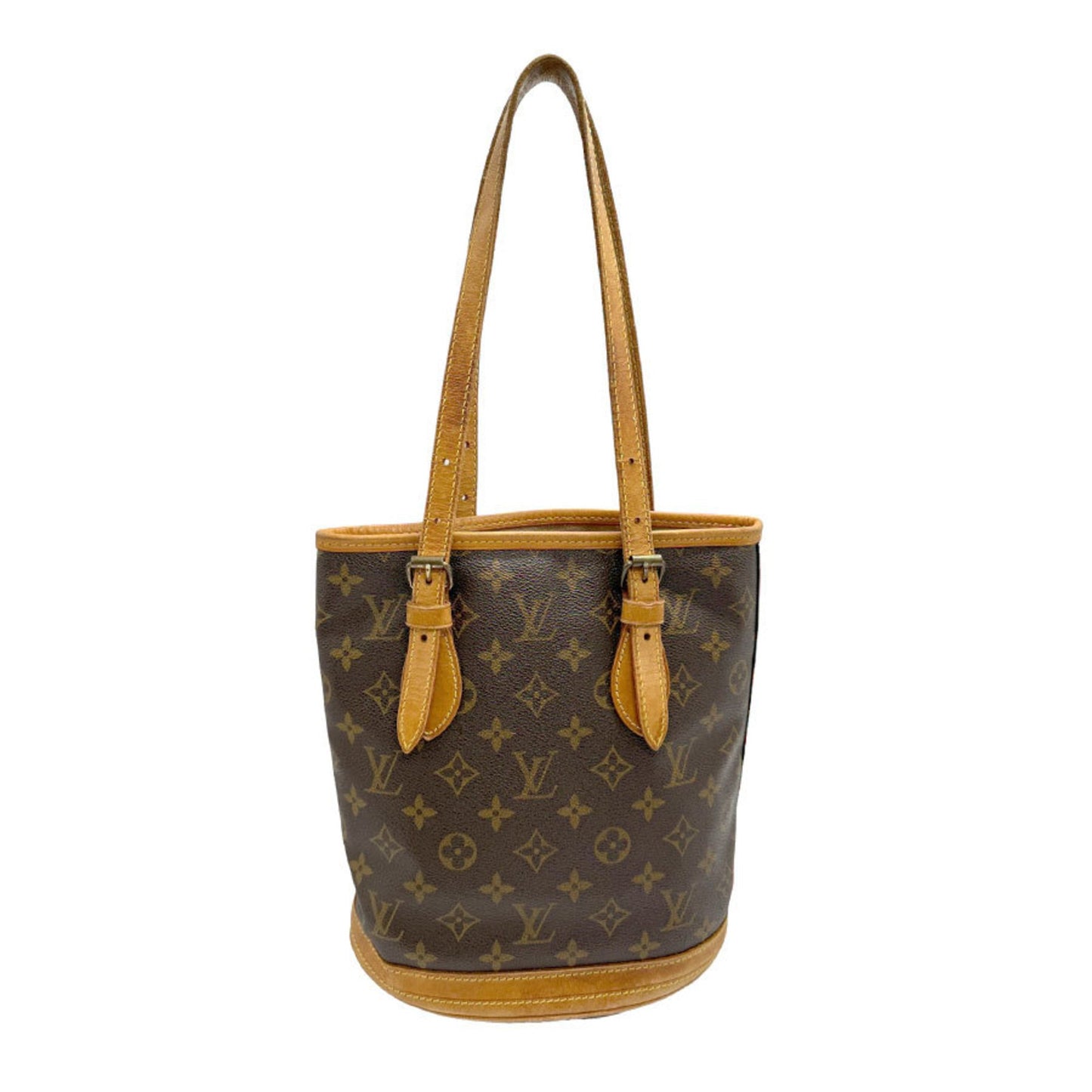 Louis Vuitton Bucket Brown Canvas Shoulder Bag