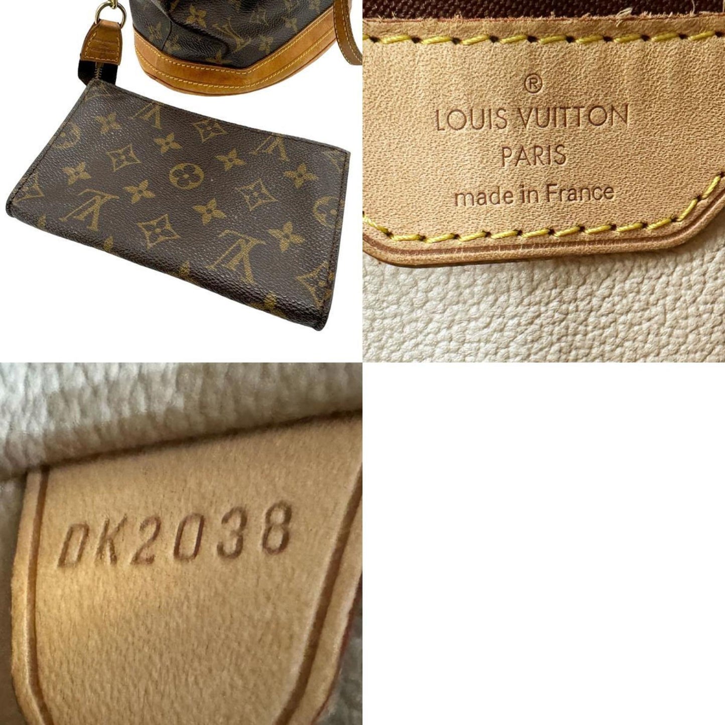 Louis Vuitton Bucket Brown Canvas Shoulder Bag