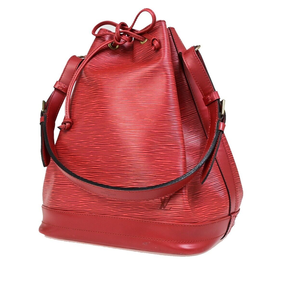 Louis Vuitton Noe Red Leather Shoulder Bag