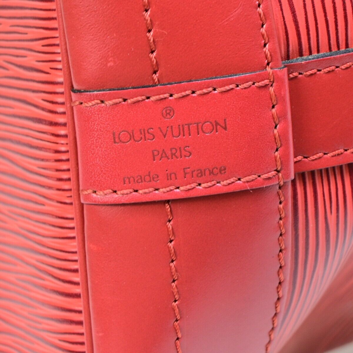 Louis Vuitton Noe Red Leather Shoulder Bag