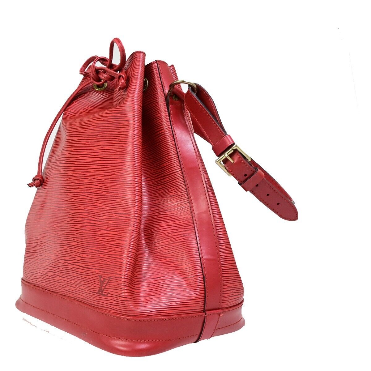 Louis Vuitton Noe Red Leather Shoulder Bag