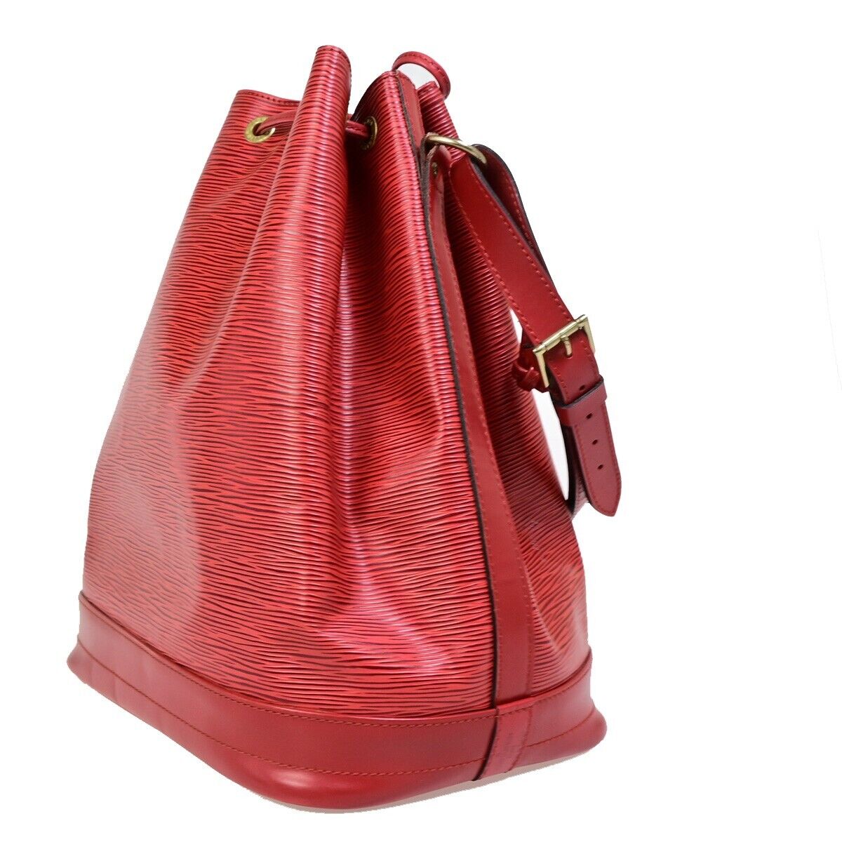 Louis Vuitton Noe Red Leather Shoulder Bag