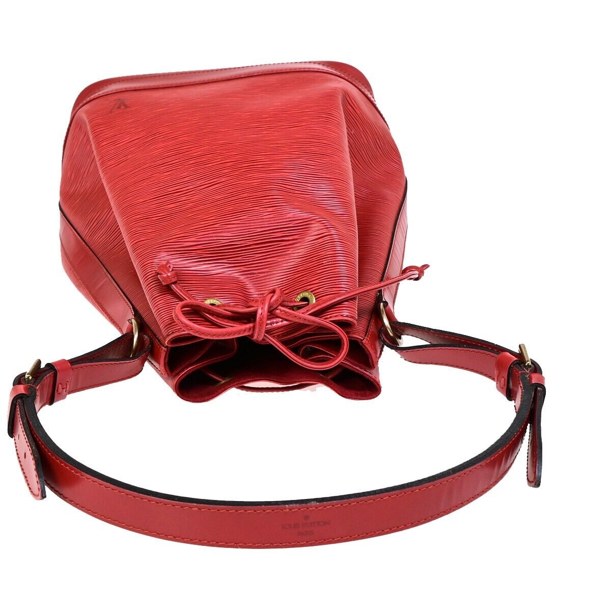 Louis Vuitton Noe Red Leather Shoulder Bag